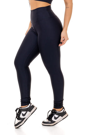 Conjunto Calça Legging Básica em Poliamida Preto